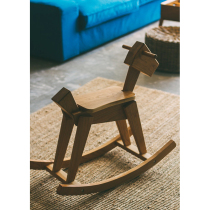 Sanfu Wood Art Workshop Original Design Adult Large Trojan Horse Shaking Horse Home Decoration Photography Props Children Trojan Horse