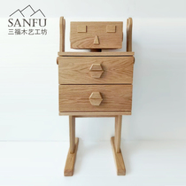Full solid wood robot bookcase akimbo bucket cabinet locker porch oak personalized sideboard floor storage cabinet