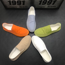 2021 New Summer Mens Shoes Low Help Cloth Shoes Mens Canvas Sloth Shoes Mens Foot Pedal Breathable Casual Shoes Student Shoes