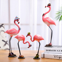 European creative Flamingo resin wedding wedding gift Nordic living room bedroom TV cabinet Desktop decoration ornaments