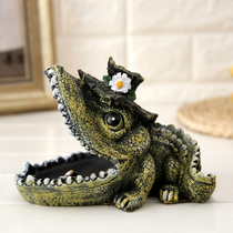 Creative personality cute cartoon crocodile ashtray fashion resin home KTV Internet cafe ashtray send boyfriend gifts