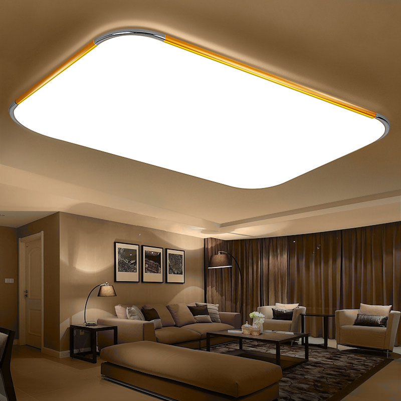 超薄吸顶灯led大客厅灯长方形灯简约现代卧室灯书房餐厅阳台灯具_7折