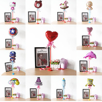 Mini cartoon table floating aluminum film balloon steam column decoration baby birthday dinner table 100 days old arrangement props