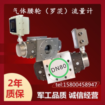 LLQ Roots flowmeter gas waist wheel flowmeter Natural Gas Gas biogas EVC300 air roots meter 50