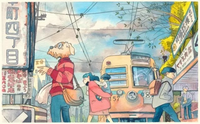 作品| 动漫插画师带你走进日本最美街头