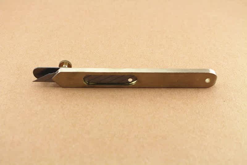 皮革皮雕工具 皮革修边刀 纯铜傍位介刀 疯马皮牛皮条皮绳切割刀