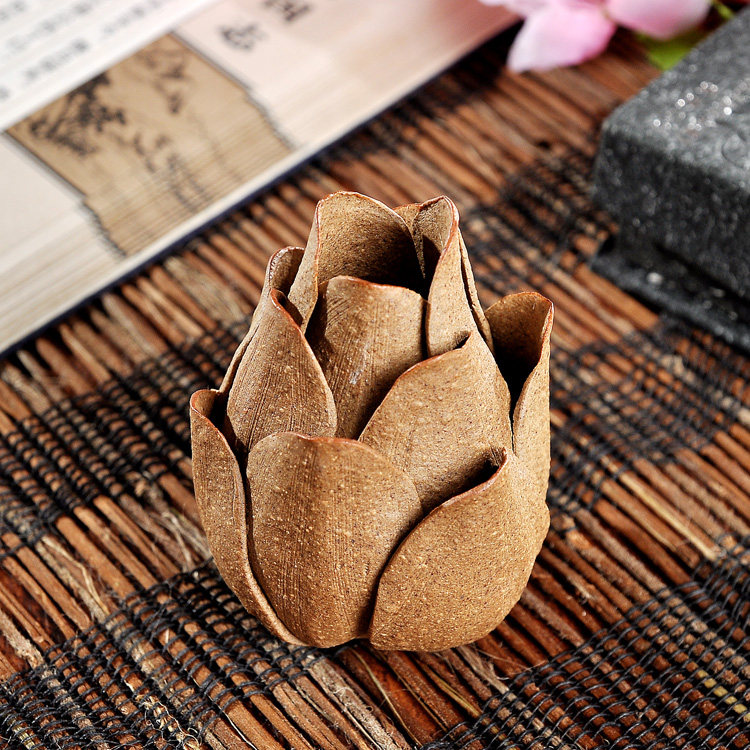 莲花线香插香盘香托香座倒流香炉/茶香道佛/手工创意摆件 包邮