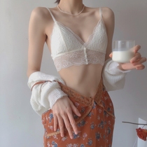 SOFTRUAN milk flavor love letter vintage ultra-thin no rim comfortable French triangle cup single underwear no panties