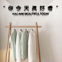 Net Red Wall Face Decoration Background Wall Bedroom room Placement Self-adhesive Paper Dormitory Motivate Slogan 3d Solid wall sticker