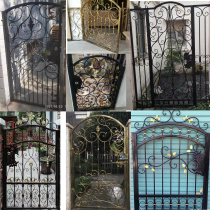 Outdoor European Style Iron Art Doors Iron Art Gate Small Doors Iron Door Villa Door Courtyard Security Door Garden Entrance Double Doors