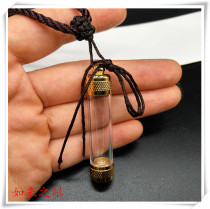 Acrylic crystal medium tube Gabu box pendant can be carried with you