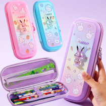 5d crystal rabbit pen bag girl Primary School students school supplies large capacity pencil box girl multifunctional stationery box