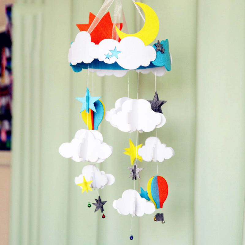 免裁剪清晨风铃家居 大风铃门饰迪鸥不织布diy手工布艺材料包制作