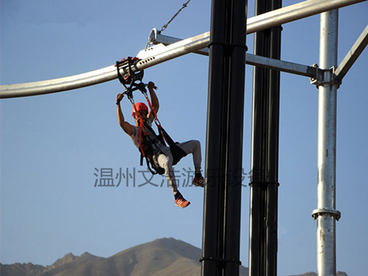 景区网红游乐场空中滑索室内外高空滑轨滑道溜索空中