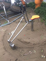 Custom outdoor childrens stainless steel sand digger excavator Scenic park can sit rotating childrens manual excavator
