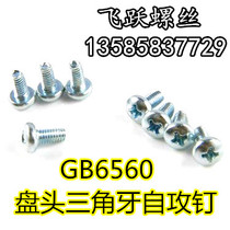 GB6560 enclosure sheet metal locking screw disc head cross triangular tooth screw M6 * 8 10 12 16 20 20 25