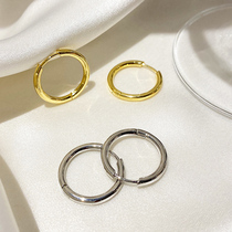 Vegetarian Rings Earrings Female Circle Earrings 2021 New Wave Briefs about small Earrings Rings Temperament Metal Earrings Silver