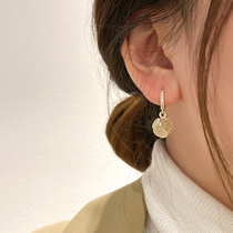 Round Ball Cat Eye Stone Earrings 2021 New Tide Light Extravagant Earrings Small Crowddesign Sensation Ear Accessories Advanced Full Drill Ear Button