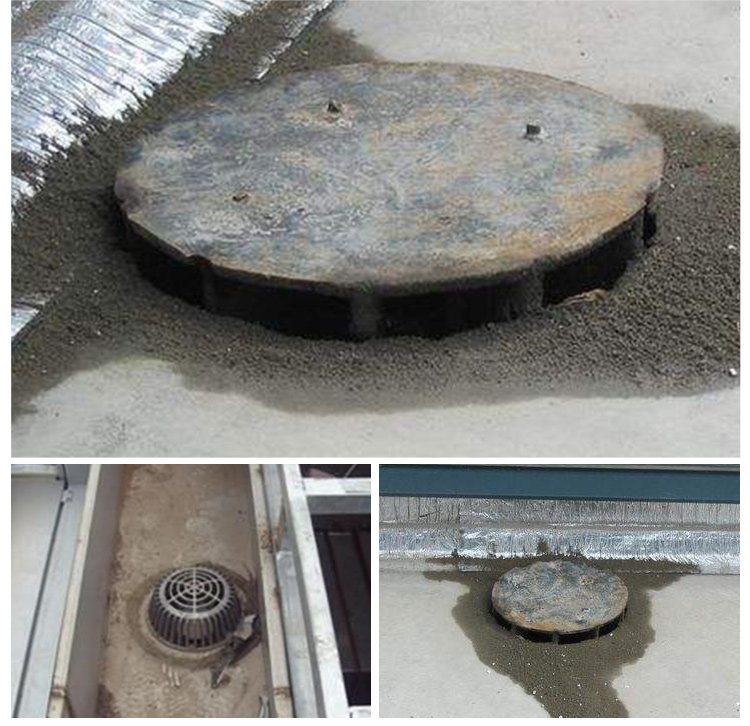 铸铁雨水斗87型侧入式铸铁落水口地漏接水斗下水口雨水漏斗dn100
