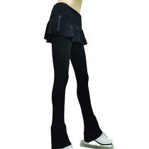 Childrens figure skating training pants girls plus velvet skating training pants performance clothing anti-drop hip skirt pants children