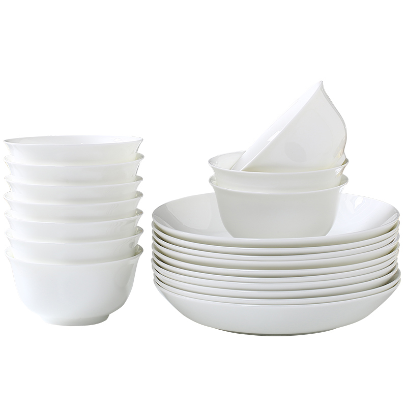 Use of household single ceramic rice Bowl set tableware bowls of pure 10 simple dishes ipads China five inch Bowl