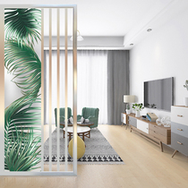 Nordic screen glass partition wall decoration living room bedroom occlusion home entry office entrance Light luxury light transmission