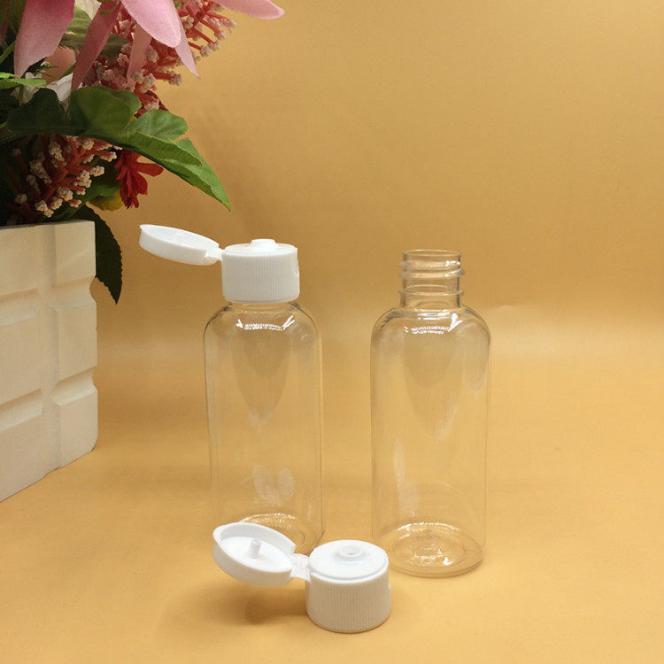 50/60毫升透明翻盖瓶 液体瓶乳液瓶洗发水分装瓶水剂瓶蝴蝶盖瓶
