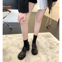 (sheii Su Yinyin) early autumn Seattle ~ Korea Velcro and Mary Jane female Lafu shoes small leather shoes