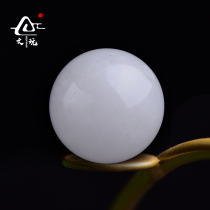 Pure natural Hetian Jade loose beads round beads seed suet white jade beads bun bead Beadles star Moon Bodhi accessories