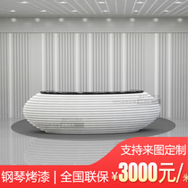 Front desk Reception desk Art and creative company Reception desk Information desk Front desk Creative paint beauty salon Bar