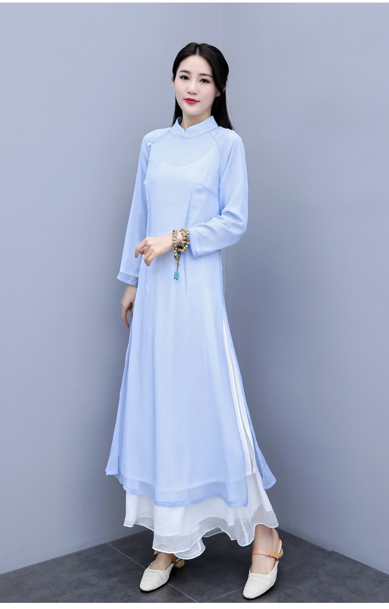 禅意茶人服三件套装连衣裙【价格 图片 品牌 报价】-苏宁易购巴乔女装