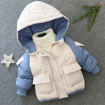  Male baby cotton coat jacket 0 one 1-3 years old 4 winter baby boomer clothes quilted jacket Childrens autumn and winter clothes Western style cotton clothes 2