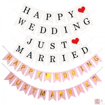 2020 Monopoly wedding pull flag new creative paper Foreign Trade wedding banner wedding decoration flower