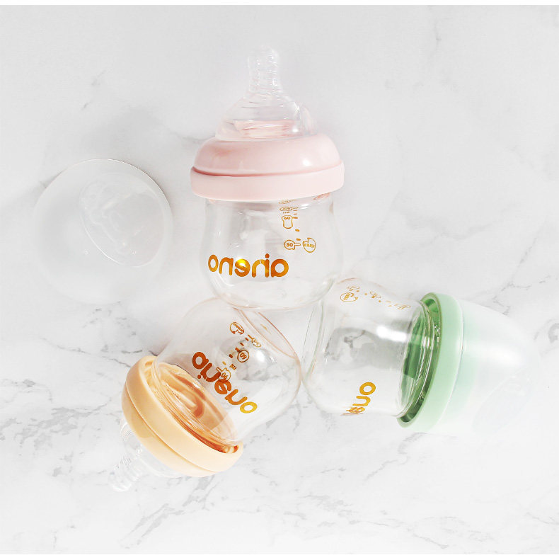 恩尼诺新生婴儿奶瓶玻璃小号 初生宝宝迷你宽口径奶瓶防胀气呛奶