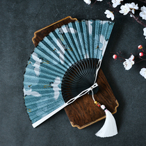 Classical metal skeletons iron fan male and female anti-body aluminium alloy folding fan overbearing white flow sugu wind hanfu prop