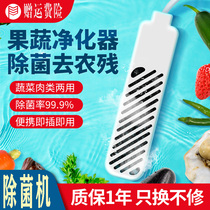 Fruit and vegetable meat purifier sterilization and disinfection machine household vegetable washing artifact remove pesticide residue hormone portable cleaning machine