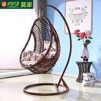 Mojia Single Basket Rattan Chair Indoor Bird Nest Adult Outdoor Autumn Thousands Iron Art Balcony Hanging Chair Sloth Cradle Chair