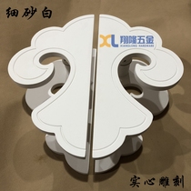 Chinese antique auspicious cloud gate handle white glass door wooden door handle hotel facade semi-circular handle custom