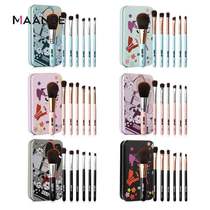 Cross-border hot sale 7 portable iron box eye shadow makeup brush makeup tools factory direct sales