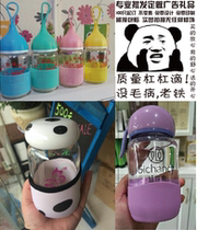 Advertising custom glass can be printed to push the small gift company opening activities custom gift logo