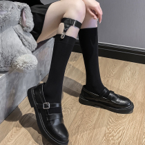 Black Jk Socks Children Calf Socks Spring Autumn and Chains In Chains Socks Japan School College Wind High Cylinder Semicylinder Socks Women Summer