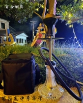 Arabian Water Smoke Stainless Steel Monotube Pot Full Bar KTV Midsize Glass Pot Smoked Cream Tin Paper Suit