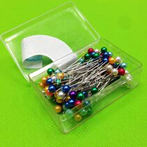 Color plastic boxed with 100 pearlescent needle perfunctised paper positioning pins