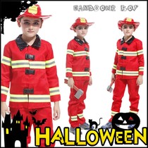 Halloween cosplay Costume Men and Children Christmas Masks Prom Parent-Child Performance Costume Fireman Costume Stage