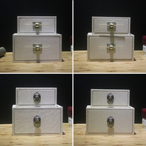 Huaren leather modern new Chinese jewelry box storage box decorative box decorative box jewelry box model room soft decoration storage