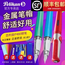Germany Bailijin pen P480 pen office writing practice pen 0 5mm ink pen Iridium pen gift white-collar students with 0 38mm pen gift box set
