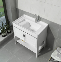 Floor Bath Room Cabinet Combination Ceramic Laundry Basin Balcony Washbasin Toilet Home Integrated Table Basin Wash pool