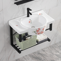 Ceramic Hanging Wall Type Balcony Washbasin Cabinet Combination Wall-mounted Washbasin Home small family Type washroom washstand Pool