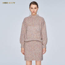 Miss Sixty skirt Two-piece woolen female God fan suit Sweater female