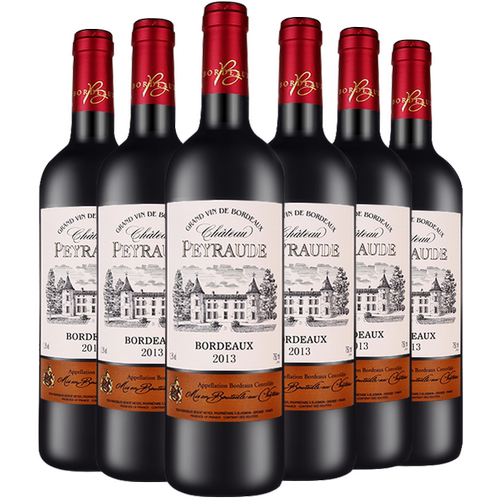 bordeaux红酒2013古佳佩罗6支装法国波尔多chateau merlot葡萄酒